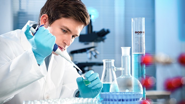 medical scientist working